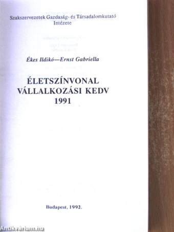 Életszínvonal - vállalkozási kedv 1991