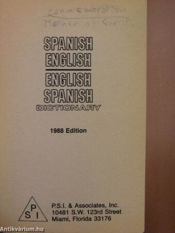 Spanish-english/English-spanish dictionary