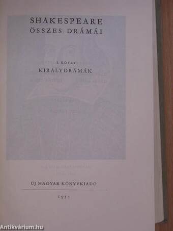 Shakespeare összes drámái I-IV.