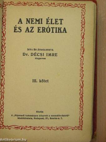 A nemi élet és az erótika III-IV. (töredék)