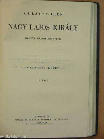 Nagy Lajos király I-III.