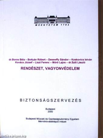 Rendészet, vagyonvédelem/Kiegészítő kötet