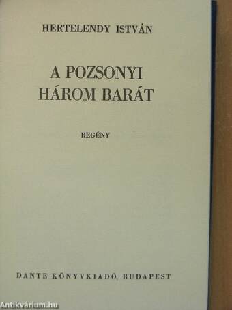 A pozsonyi három barát