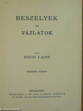 Beszélyek és vázlatok II.