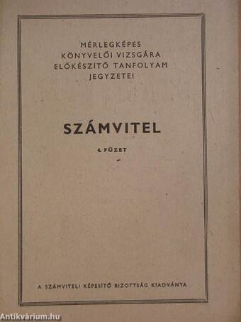 Számvitel 4.