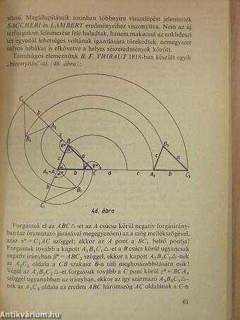 Nemeuklideszi geometriák elemei