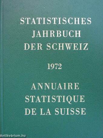 Statistisches Jahrbuch der Schweiz 1972