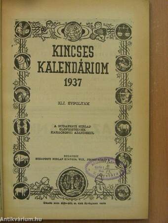 Kincses Kalendáriom 1937.