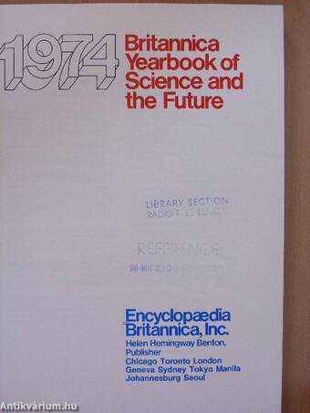 Britannica Yearbook of Science and the Future 1974