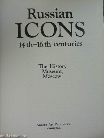 Russian Icons 14th-16th Centuries