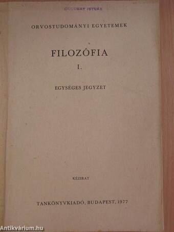 Filozófia I.