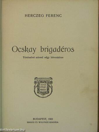 Ocskay brigadéros/Balatoni rege