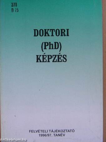 Doktori (PhD) képzés