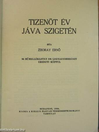 Tizenöt év Jáva szigetén