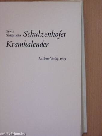 Schulzenhofer Kramkalender