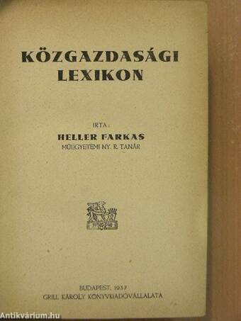 Közgazdasági lexikon