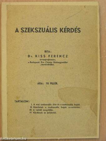 A szekszuális kérdés