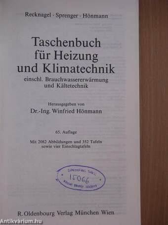 Taschenbuch für Heizung und Klimatechnik 90/91