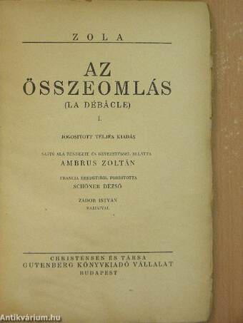 Az összeomlás I-IV.