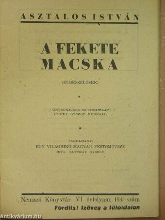 A fekete macska/Tanulmány: Egy világhírű magyar festőművész