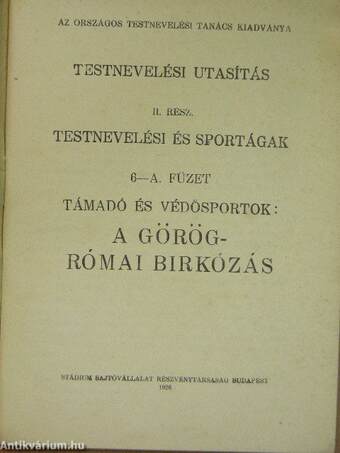 Testnevelési utasítás II. - Testnevelési és sportágak 6-A füzet