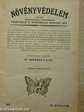 Növényvédelem 1931. január-december/Kertészet 1931. január-december