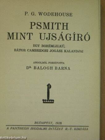 Psmith mint ujságíró