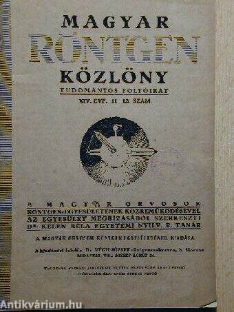Magyar Röntgen Közlöny 1940. 11-12. szám