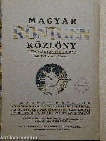Magyar Röntgen Közlöny 1939. 11-12. szám