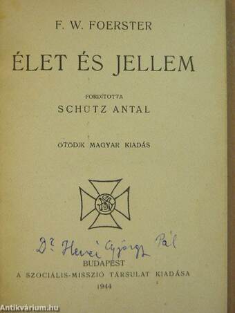 Élet és jellem