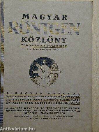 Magyar Röntgen Közlöny 1934. 11-12. szám