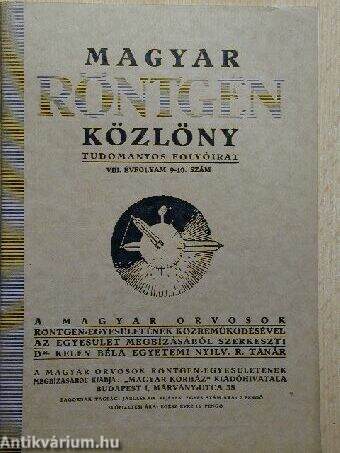 Magyar Röntgen Közlöny 1934. 9-10. szám