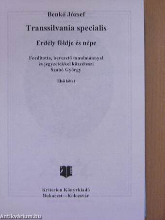 Transsilvania specialis I-II.