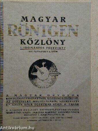 Magyar Röntgen Közlöny 1934. 5-6. szám