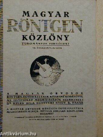 Magyar Röntgen Közlöny 1933. 9-10. szám