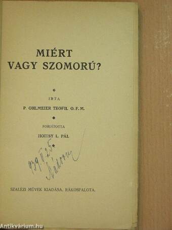 Miért vagy szomorú?