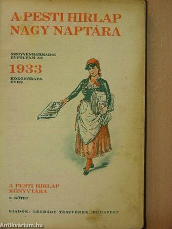 A Pesti Hírlap Nagy Naptára az 1933. közönséges évre