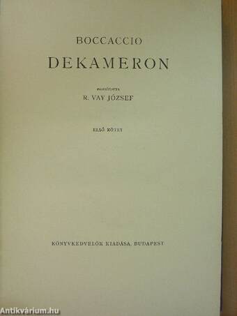 Dekameron I-III.