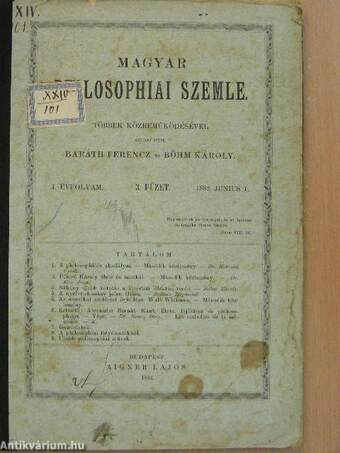 Magyar Philosophiai Szemle 1882. junius 1.