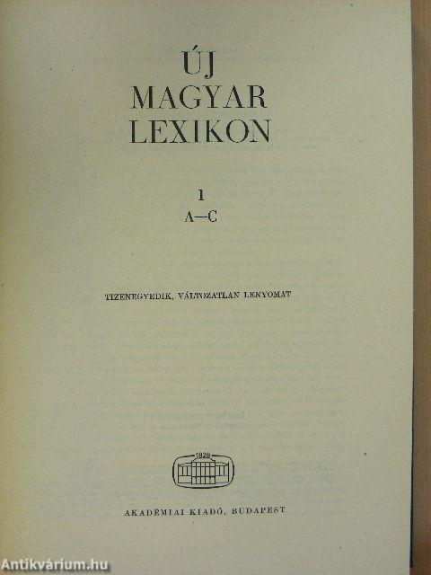 Új magyar lexikon 1-6./Kiegészítő kötet (1962-1980)