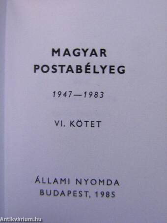 Magyar postabélyeg VI. (minikönyv)
