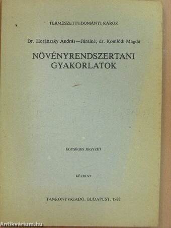 Növényrendszertani gyakorlatok