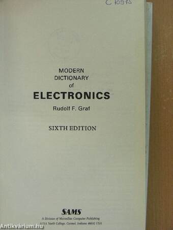 Modern Dictionary of Electronics