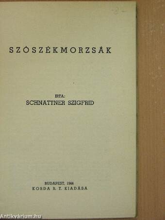 Szószékmorzsák