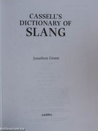 Cassell's dictionary of slang