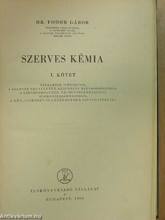 Szerves kémia I-II.