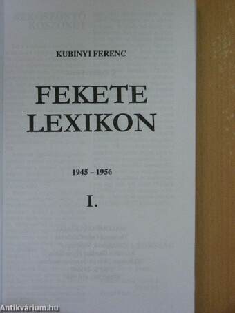 Fekete lexikon I.