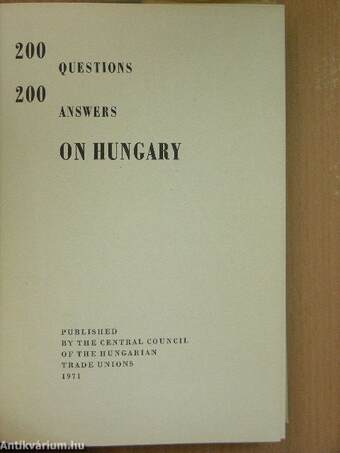 200 Questions 200 Answers on Hungary