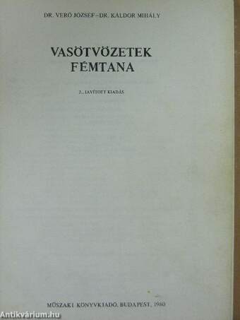 Vasötvözetek fémtana