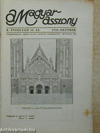 A magyar asszony 1930. október